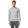 Alpha Studio Men Crew Neck Silk Cashmere Sweaters Grey