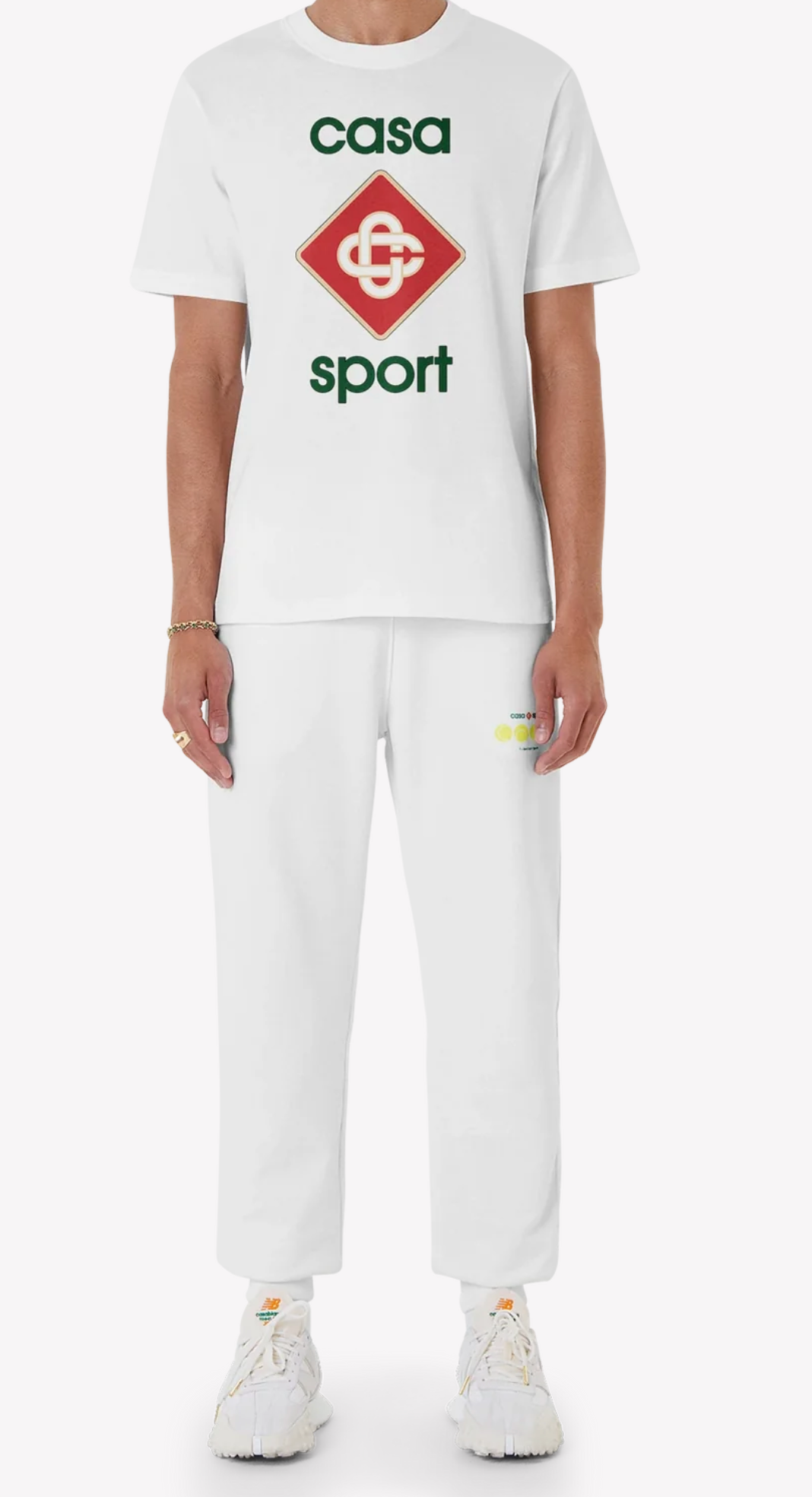 Casablanca Men T-Shirt Tennis Club White