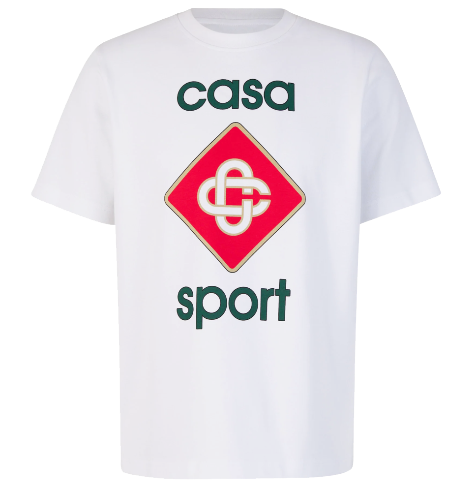 Casablanca Men T-Shirt Tennis Club White
