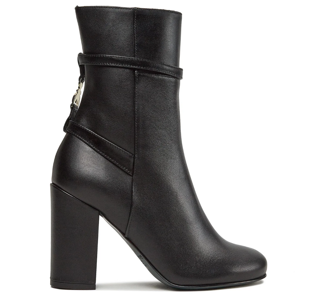 Patrizia Pepe Women Stivaletti Leather Tacco High Ankle Boots Black