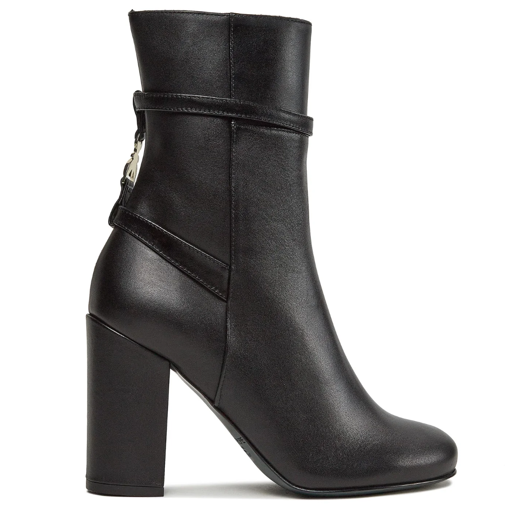 Patrizia Pepe Women Stivaletti Leather Tacco High Ankle Boots Black