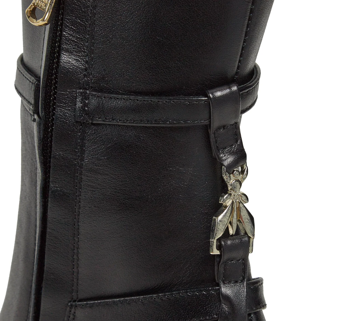 Patrizia Pepe Women Stivaletti Leather Tacco High Ankle Boots Black