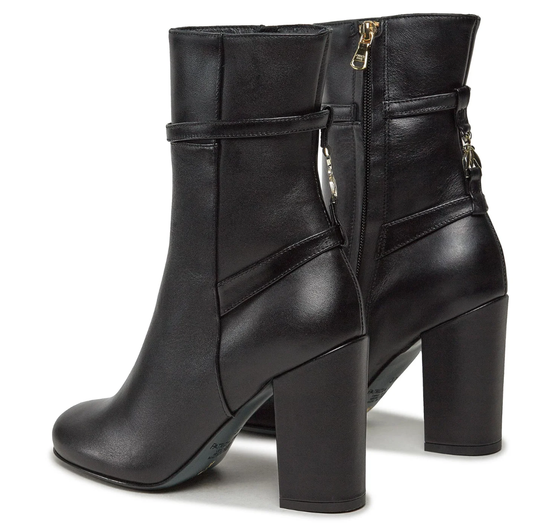 Patrizia Pepe Women Stivaletti Leather Tacco High Ankle Boots Black
