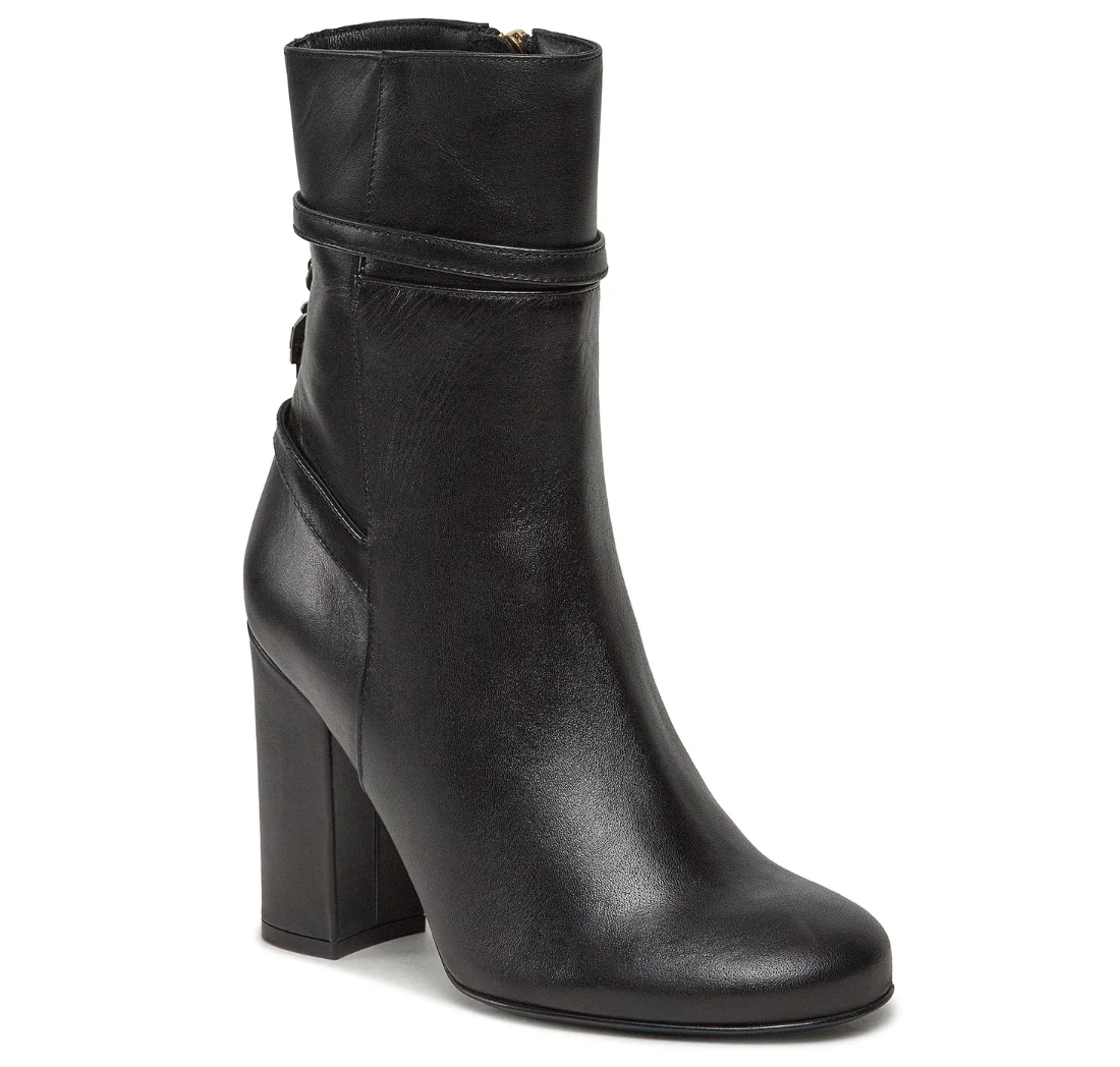 Patrizia Pepe Women Stivaletti Leather Tacco High Ankle Boots Black