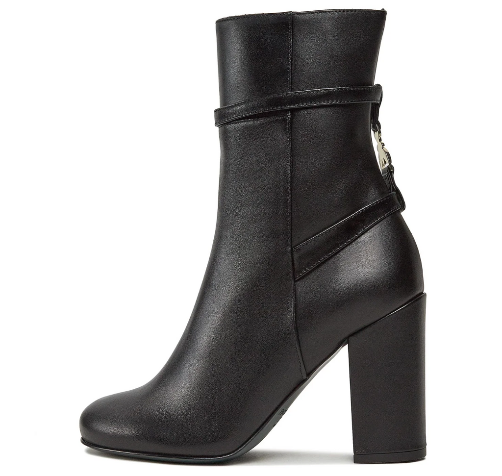 Patrizia Pepe Women Stivaletti Leather Tacco High Ankle Boots Black