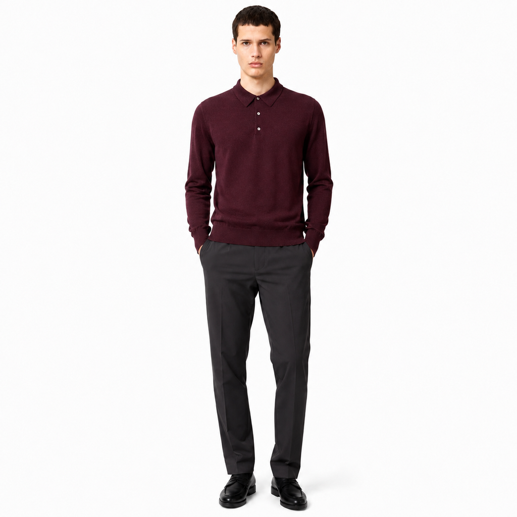 Alpha Studio Men Polo Ultrafine Red