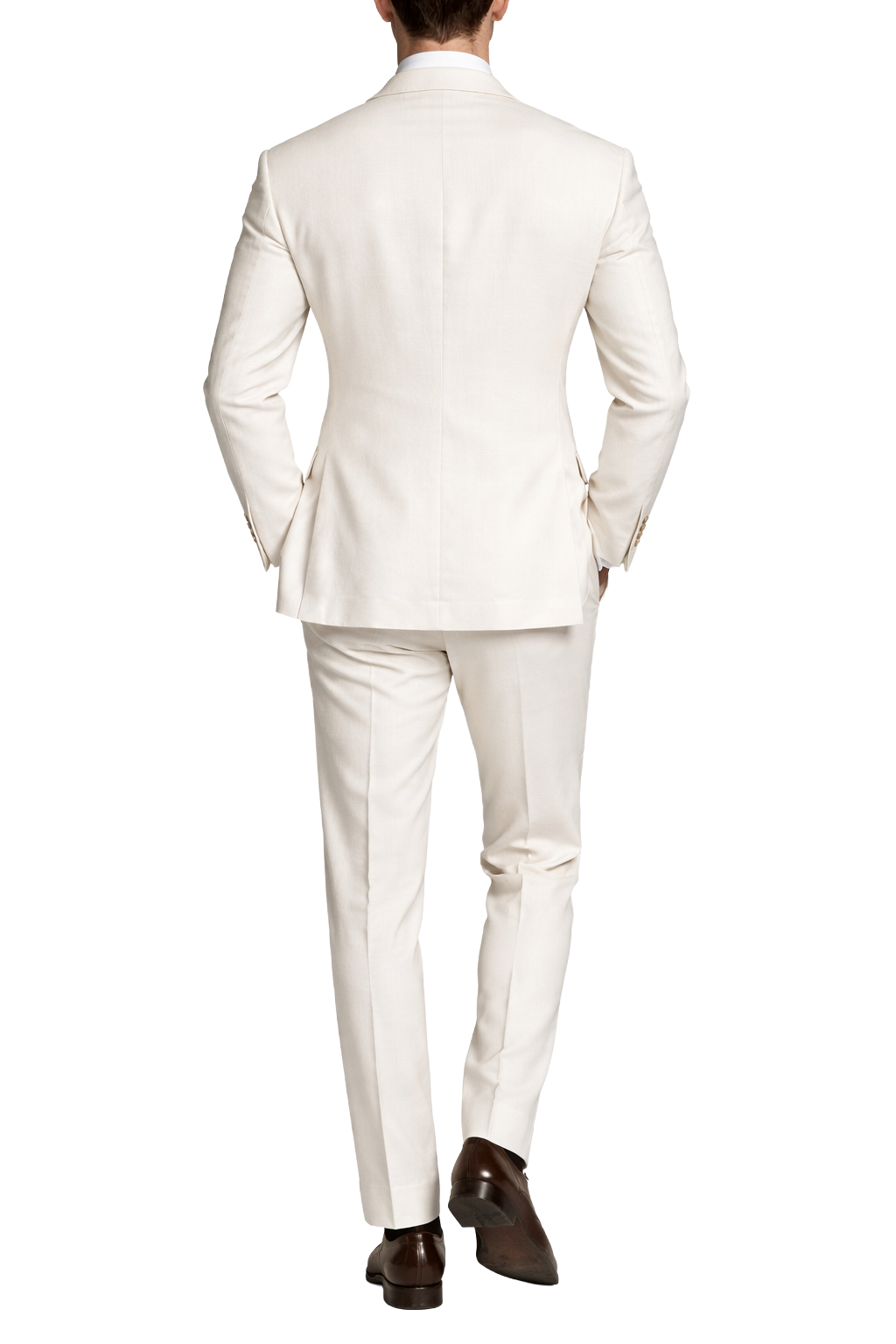 Loro Piana Fabric Men Suit Wool Silk White