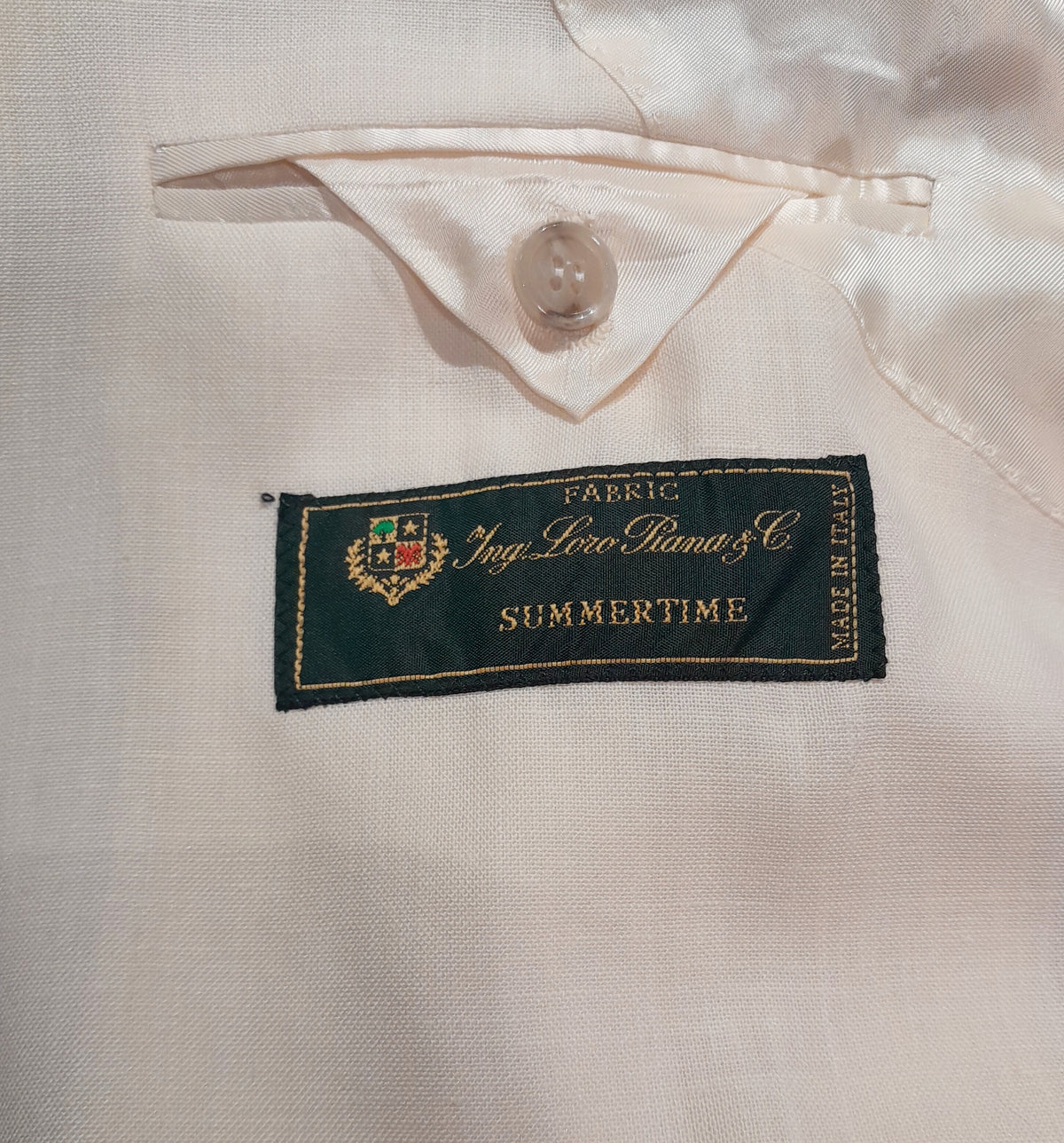 Loro Piana Fabric Men Suit Wool Silk White