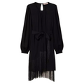 Twinset Women Dress Short Crêpe Frange Black