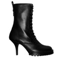 Patrizia Pepe Women Stivaletti Leather Carrarmato Ankle Boots Black