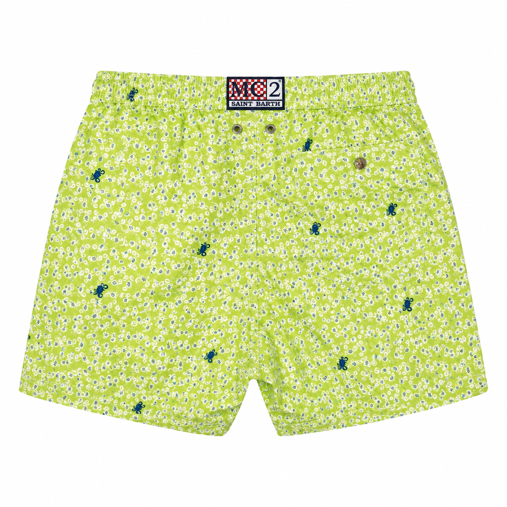 MC2 Saint Barth Men Swimsuit Patterned Pincers Green