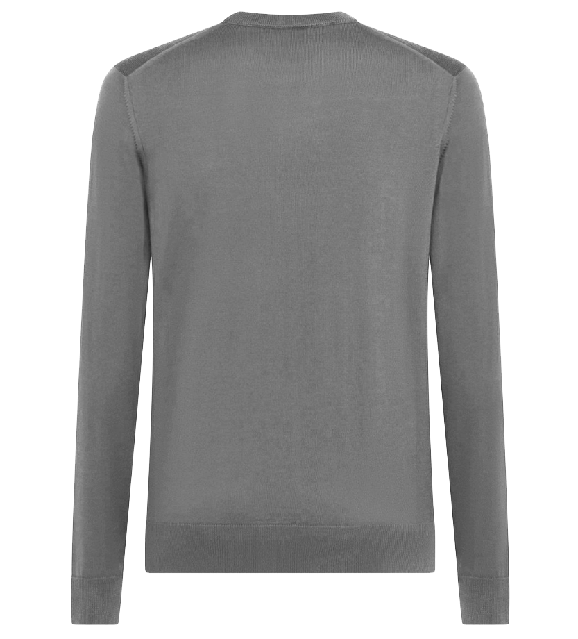 Alpha Studio Men Crew Neck Flanella Sweaters Grey