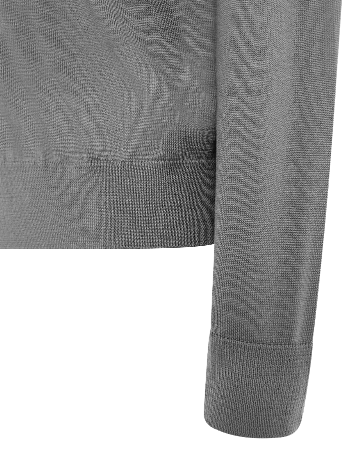 Alpha Studio Men Crew Neck Flanella Sweaters Grey