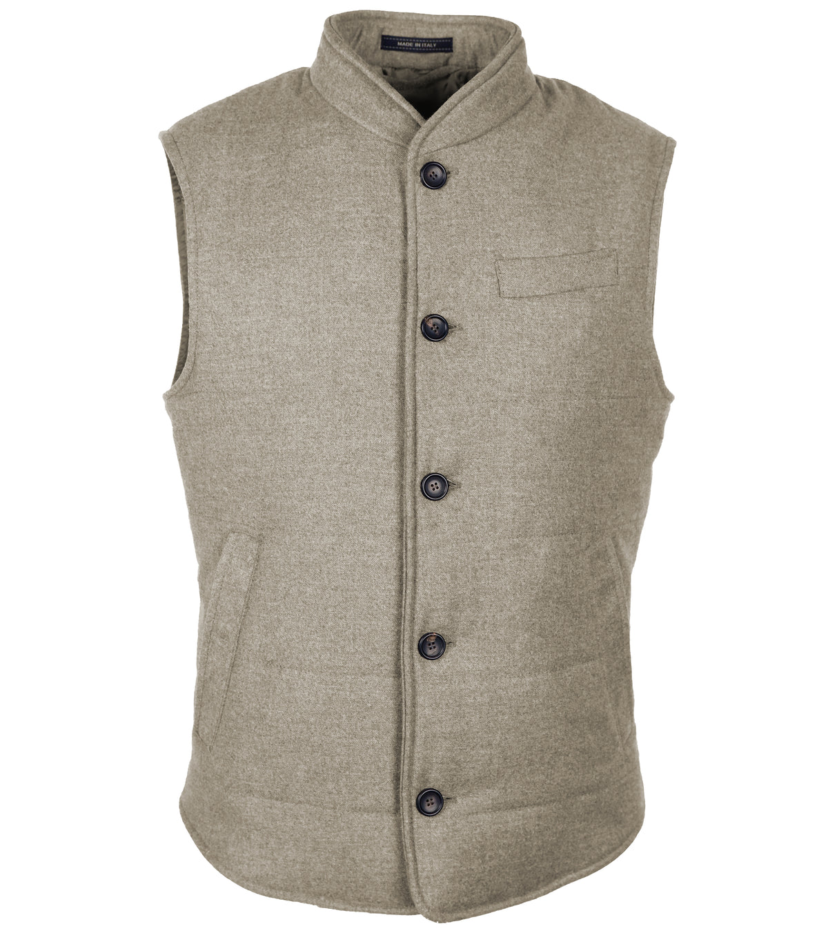 Loro Piana Fabric Men Vest Wool Cashmere Beige