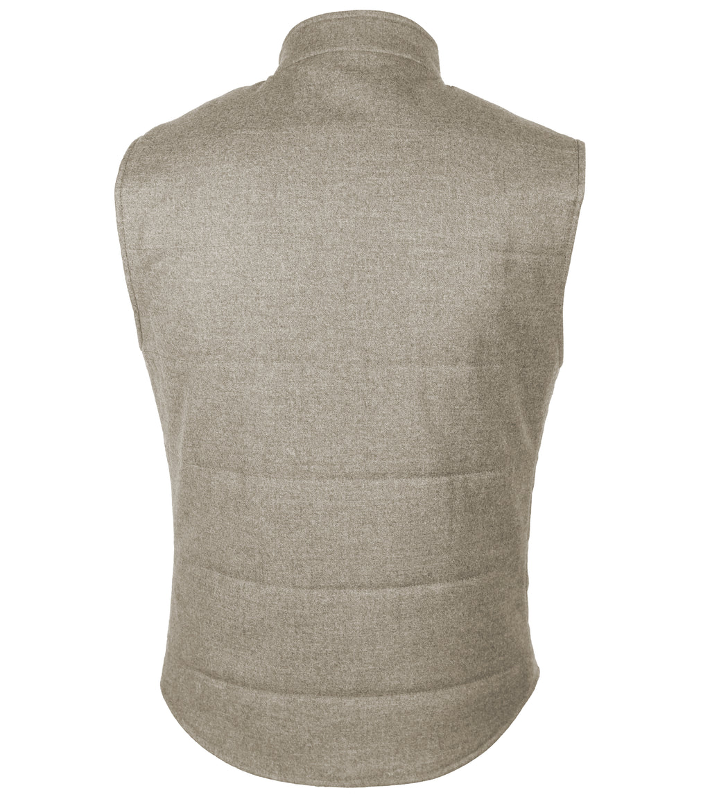 Loro Piana Fabric Men Vest Wool Cashmere Beige