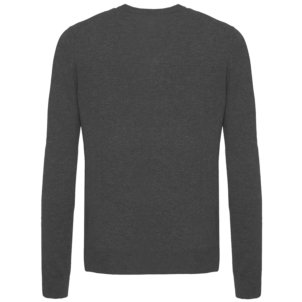 Malo Men Crew Neck Blend Cashmere Antracite Sweaters Grey