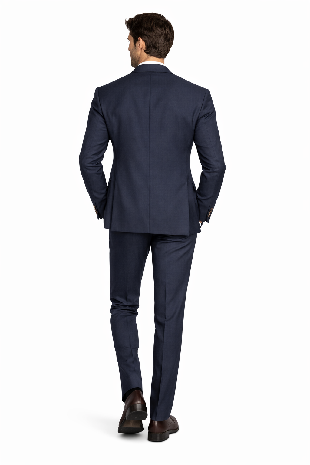 Loro Piana Fabric Men Suit Wool Blue