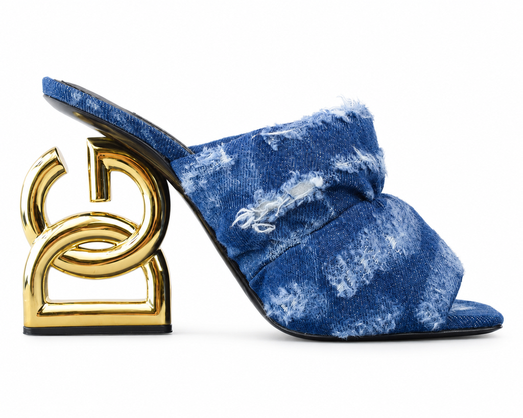 Dolce & Gabbana Women Sandali Denim Heel Sandals Blue