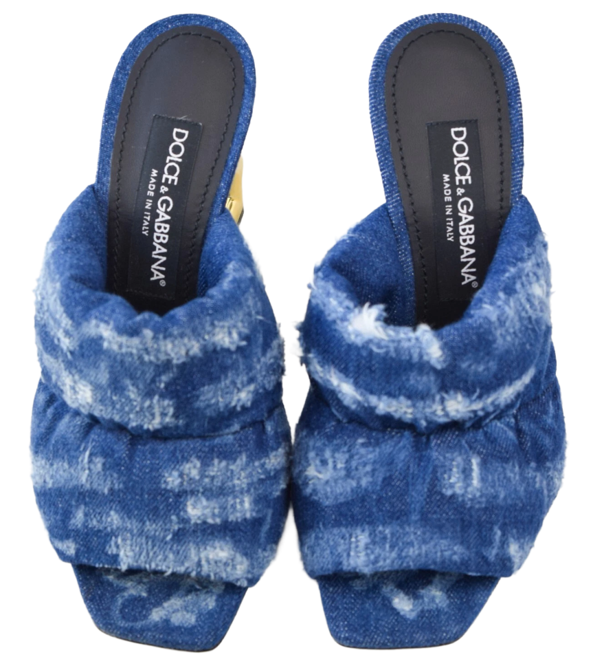 Dolce & Gabbana Women Sandali Denim Heel Sandals Blue