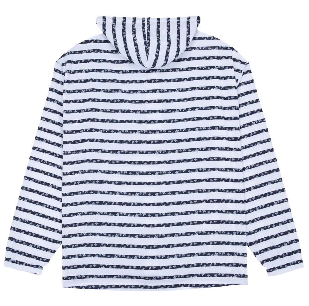 Vilebrequin Men Striped Turtle Round Micro Jacket White