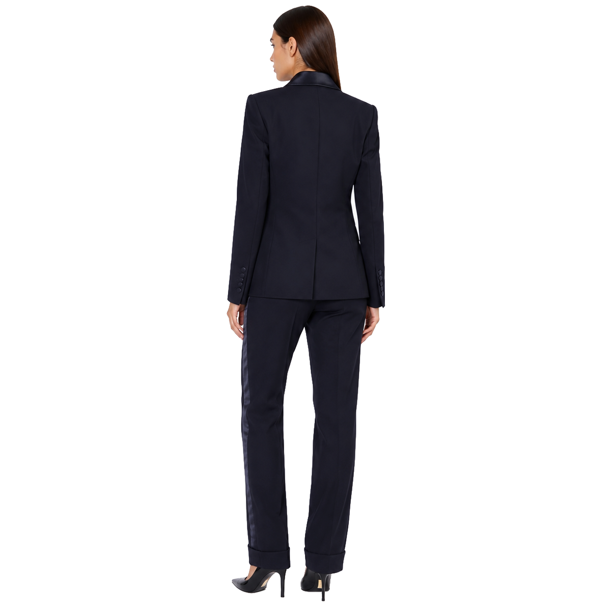 Loro Piana Fabric Women Suit Double-Breasted Blue