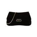 Emporio Armani Women Clutch Plain Velvet Black