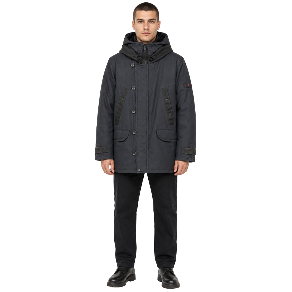 Peuterey Men Down Jacket Fadi Eco Fur Blue