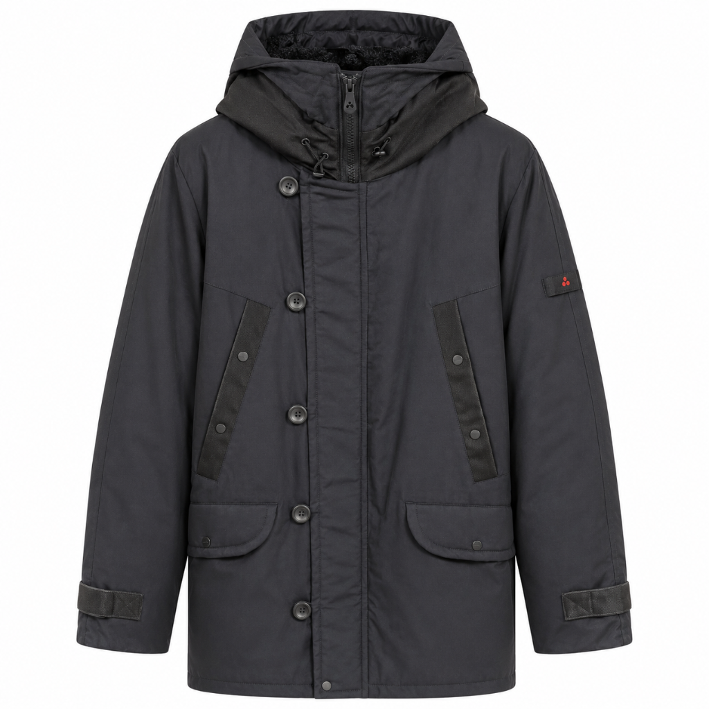 Peuterey Men Down Jacket Fadi Eco Fur Blue