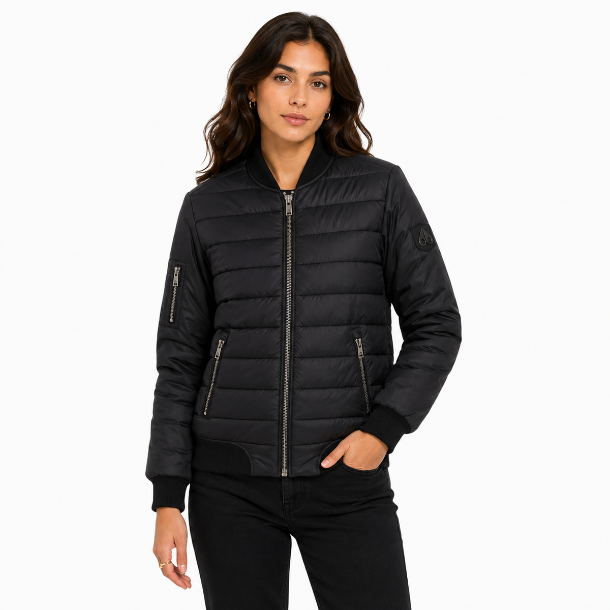 Moose knuckles Women Down Jacket Quiled Black