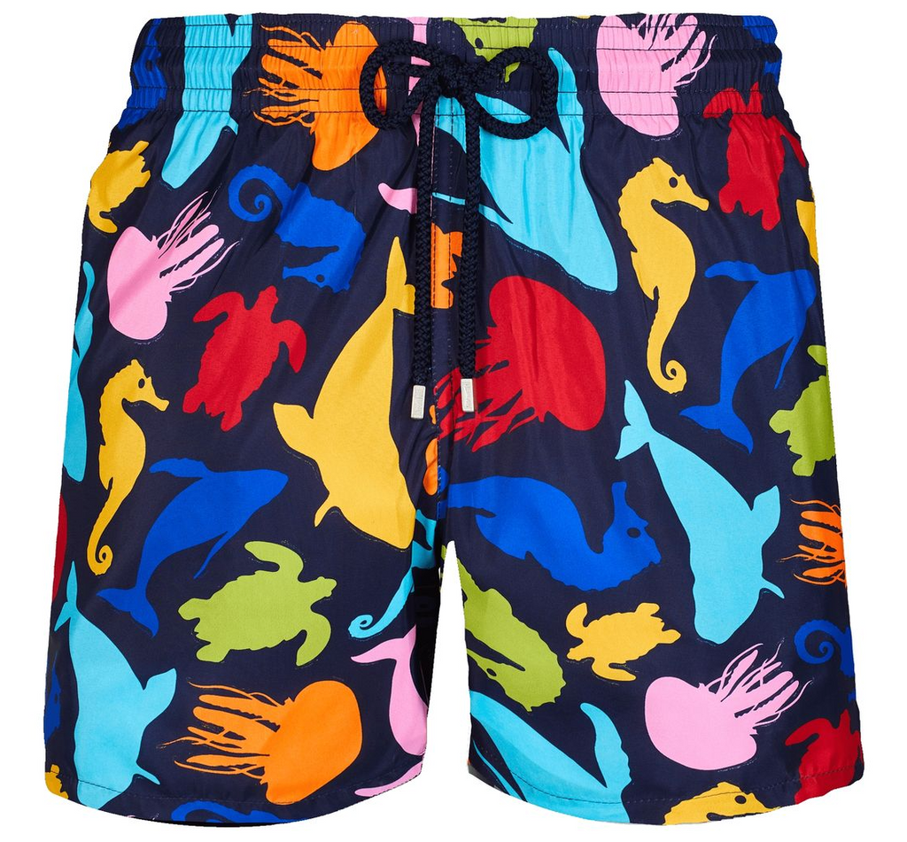 Vilebrequin Men Swim Shorts Paradise Vintage Multicolor