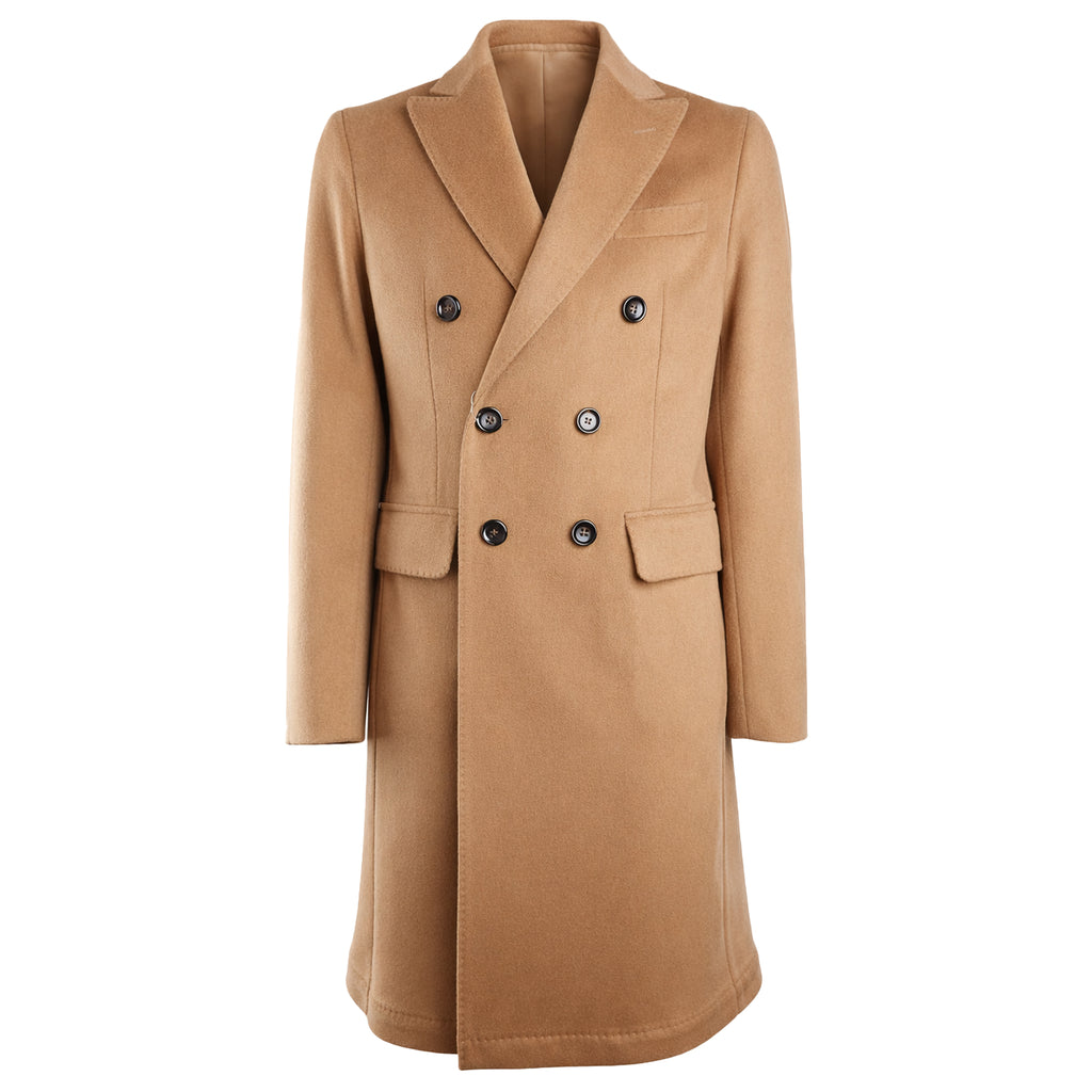 Loro Piana Fabric Men Coat Double-Breasted Cashmere Beige