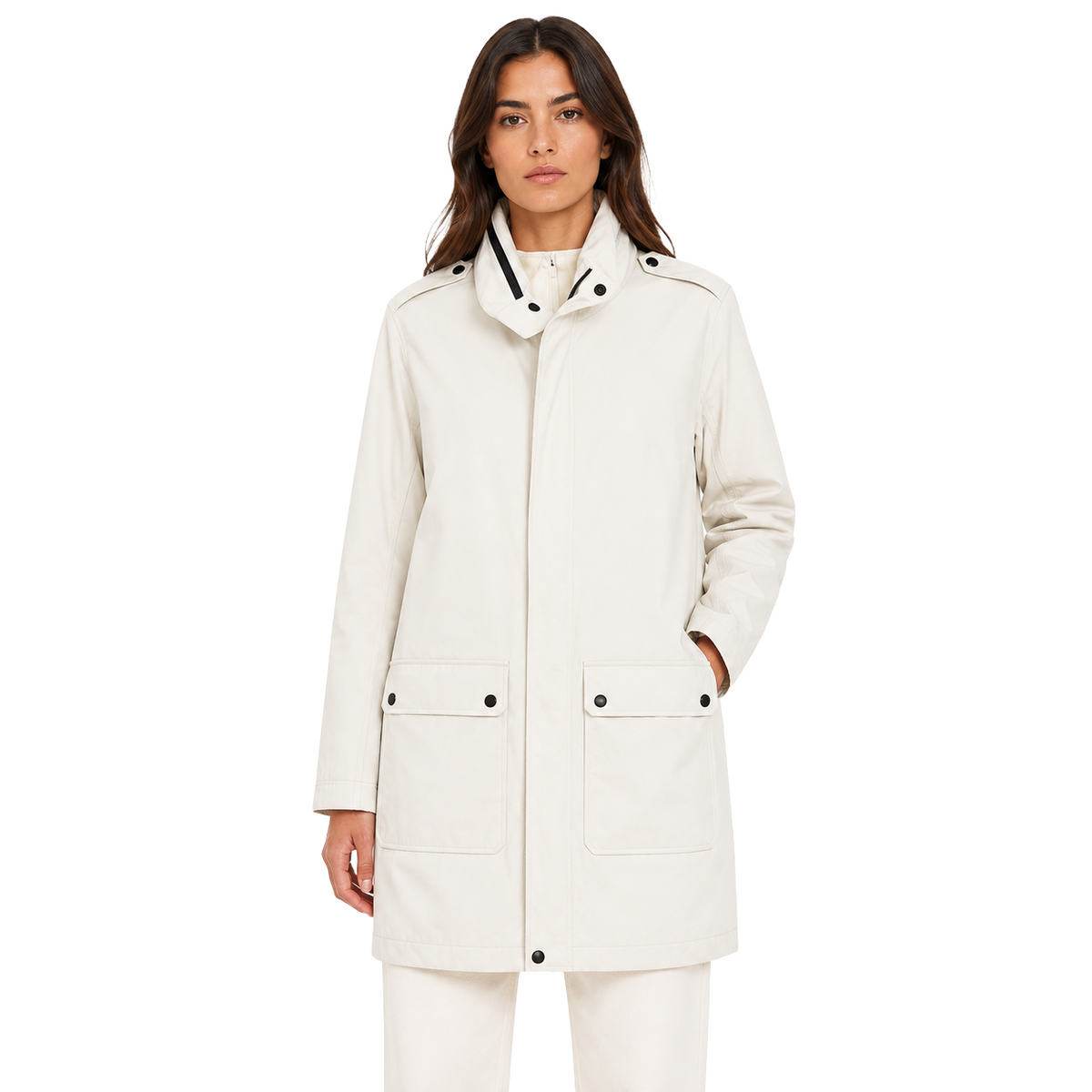 Moose knuckles Women Jacket Rainproof Long White