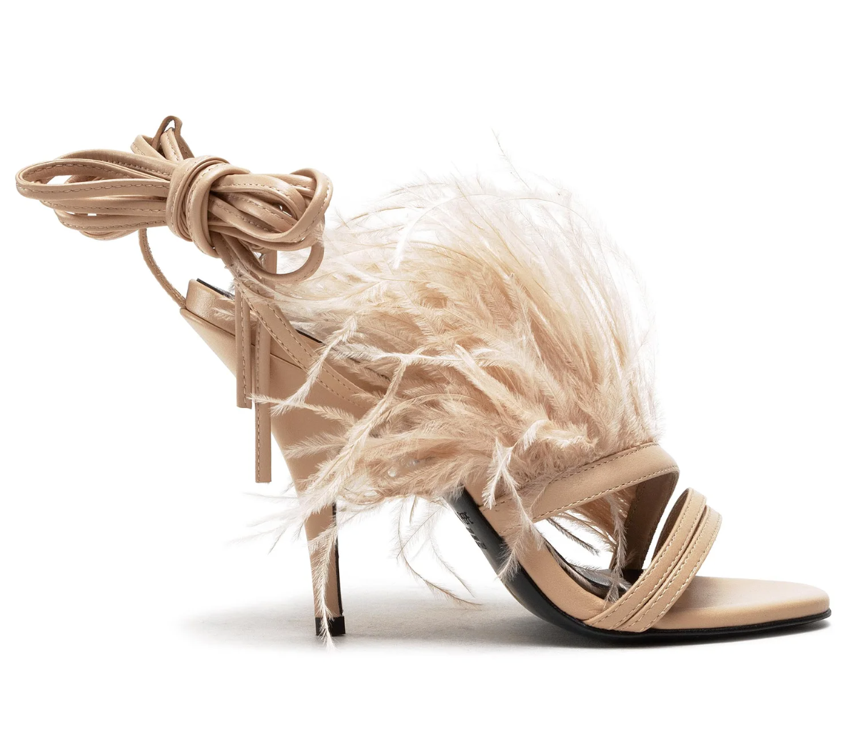 Patrizia Pepe Women Sandali Leather Piume Sandals Beige