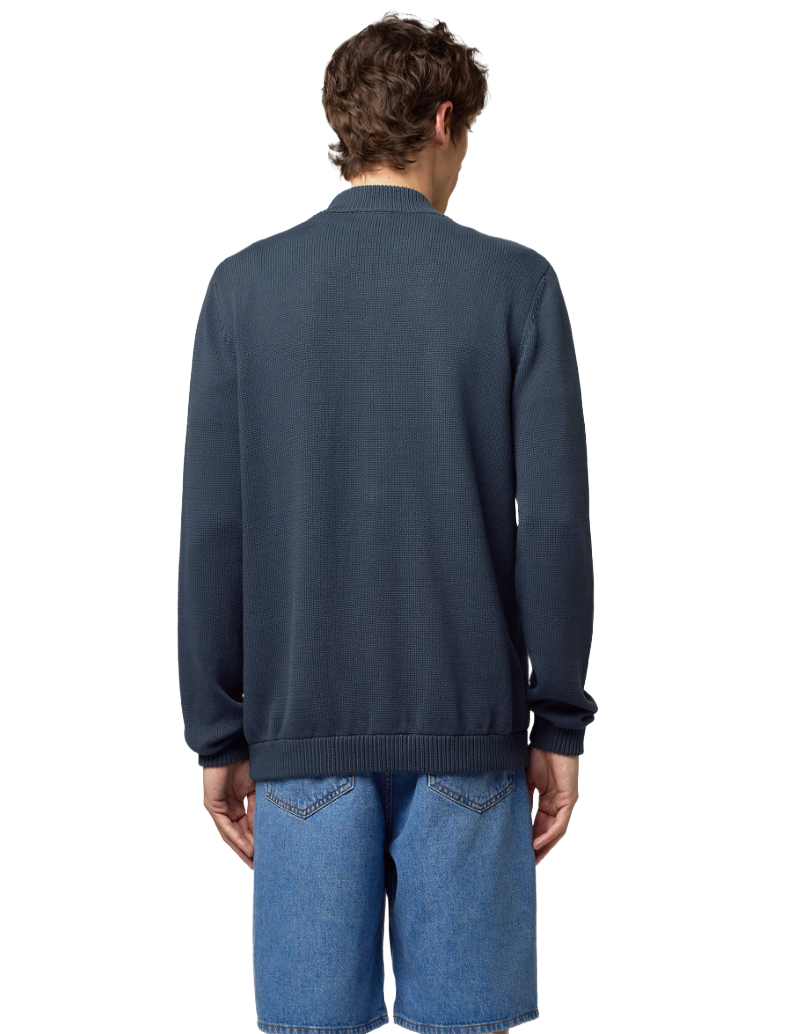 Alpha Studio Men Bomber Maxi Cotton Blue