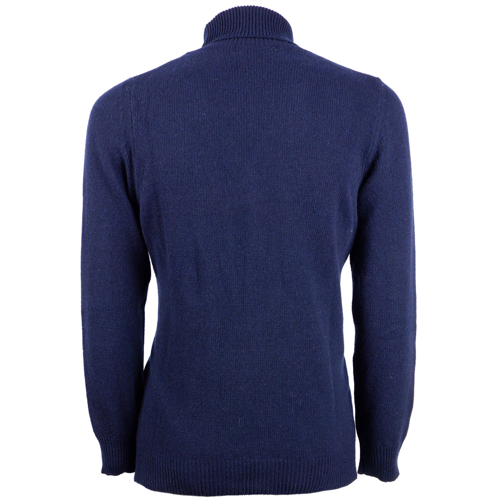 Emilio Romanelli Men Turtleneck Cashmere Blue