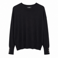 Alpha Studio Men Knit Crew Neck Bottoni Black