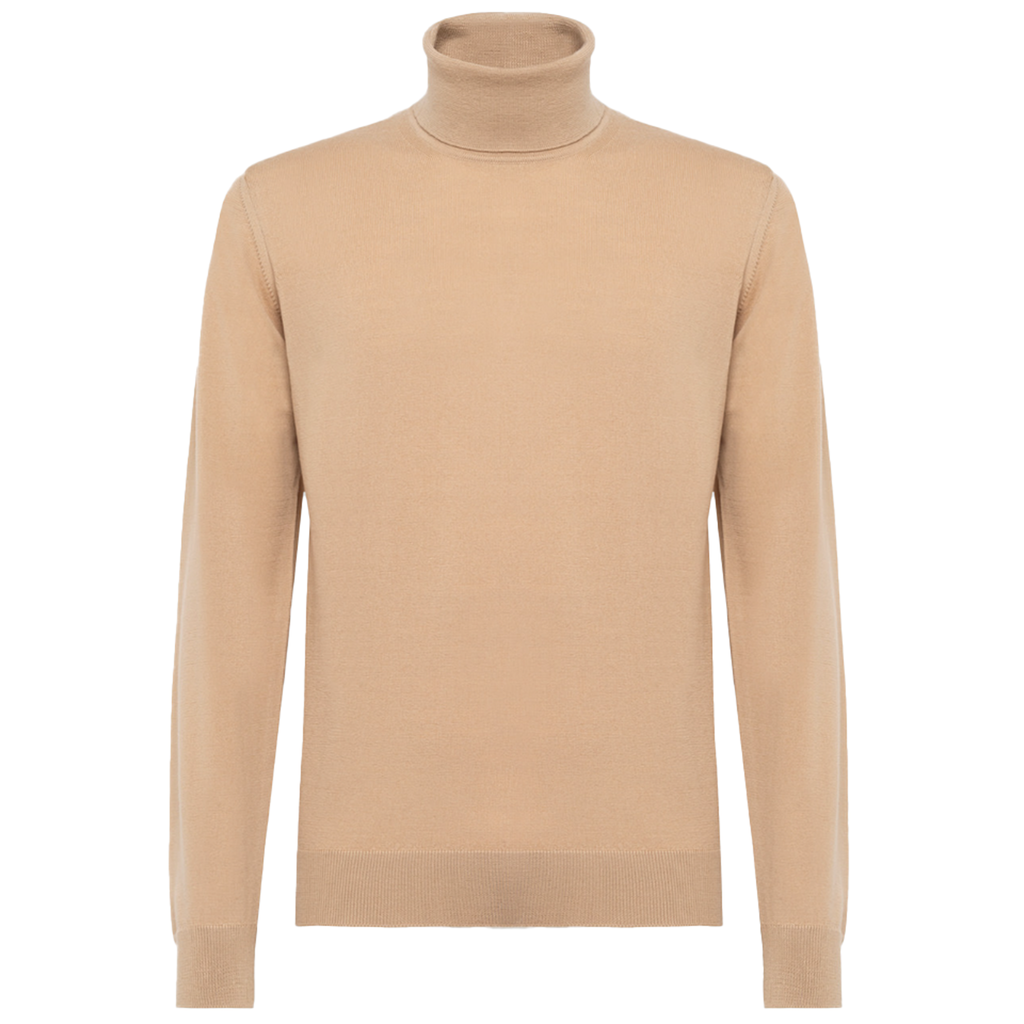 Alpha Studio Men Knit Turtleneck Beige