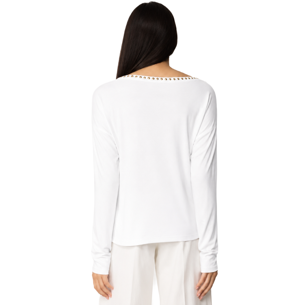 Patrizia Pepe Women T-Shirt Sleeve Long White