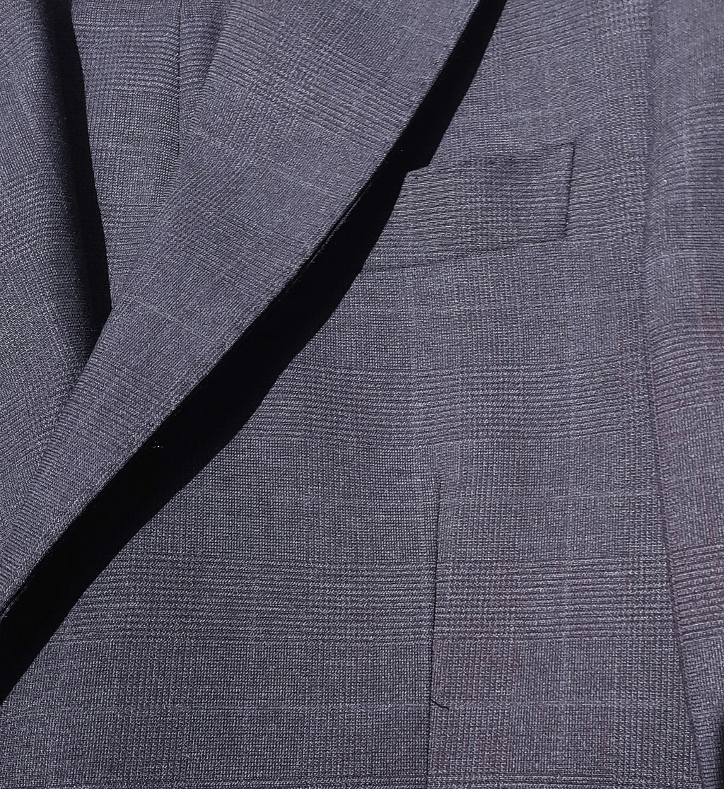 Ermenegildo Zegna Fabric Men Suit Wool Principe Galles Blue