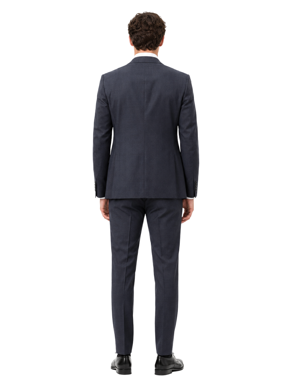 Ermenegildo Zegna Fabric Men Suit Wool Principe Galles Blue