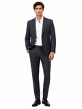 Ermenegildo Zegna Fabric Men Suit Wool Principe Galles Blue