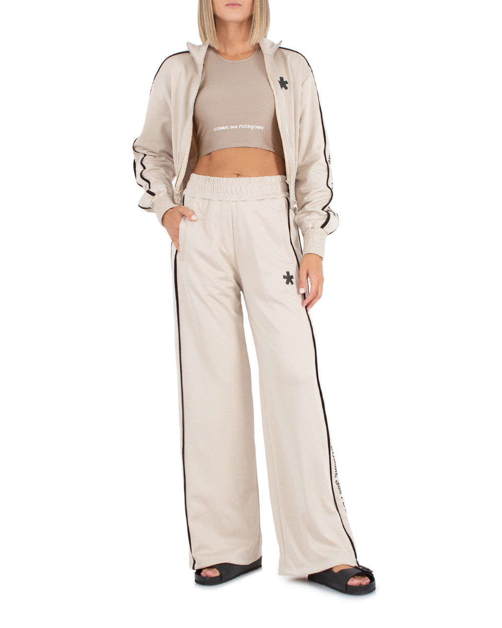 Comme Des Fuckdown Women Trousers Tessuto Tecnico Beige