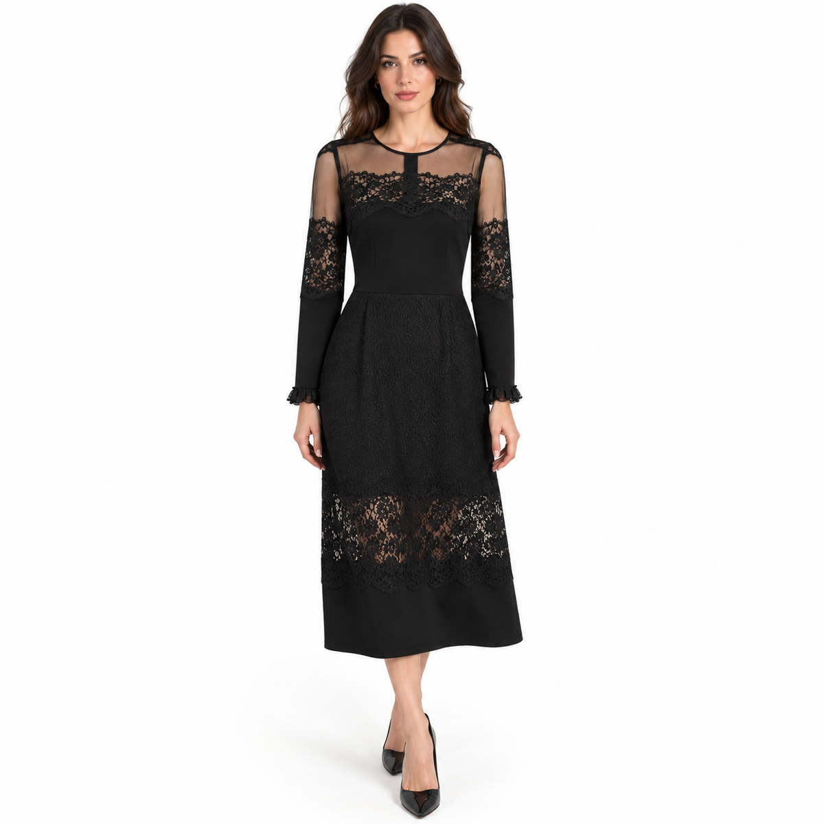 Dolce & Gabbana Women Dress Long Lace Black
