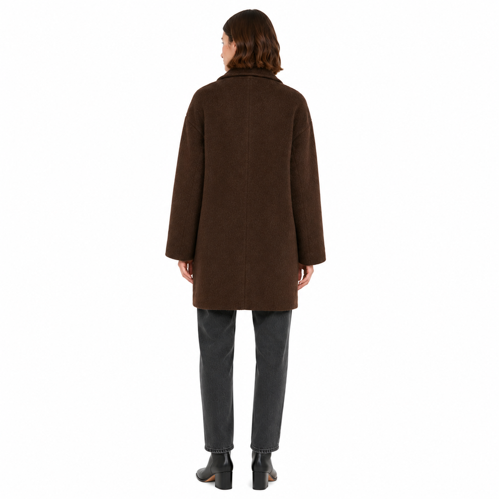 Bagutta Women Coat Wool Double-Breasted Brown