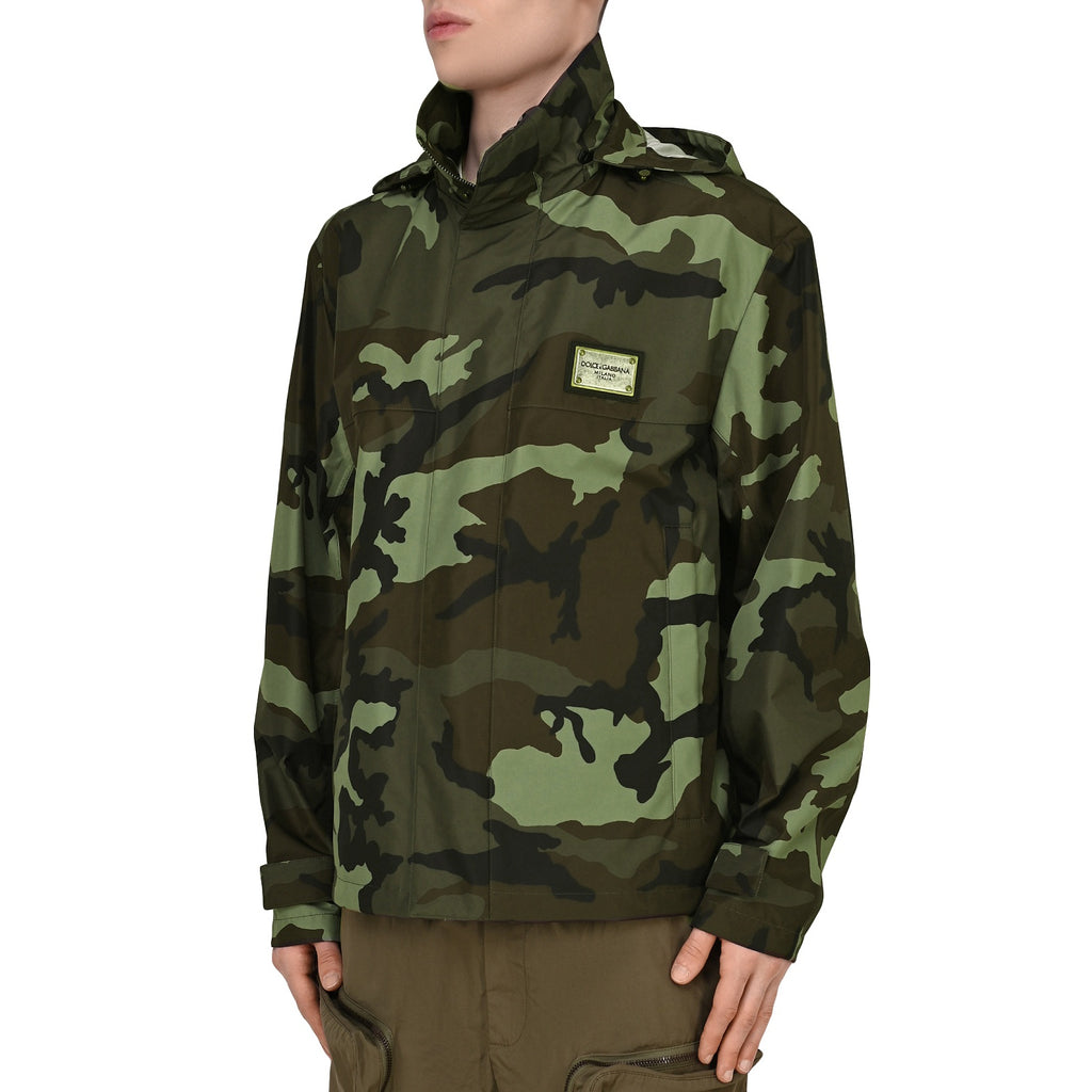 Dolce & Gabbana Men Jacket Rainproof Camouflage