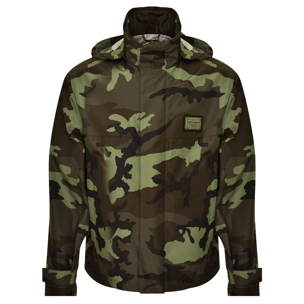 Dolce & Gabbana Men Jacket Rainproof Camouflage
