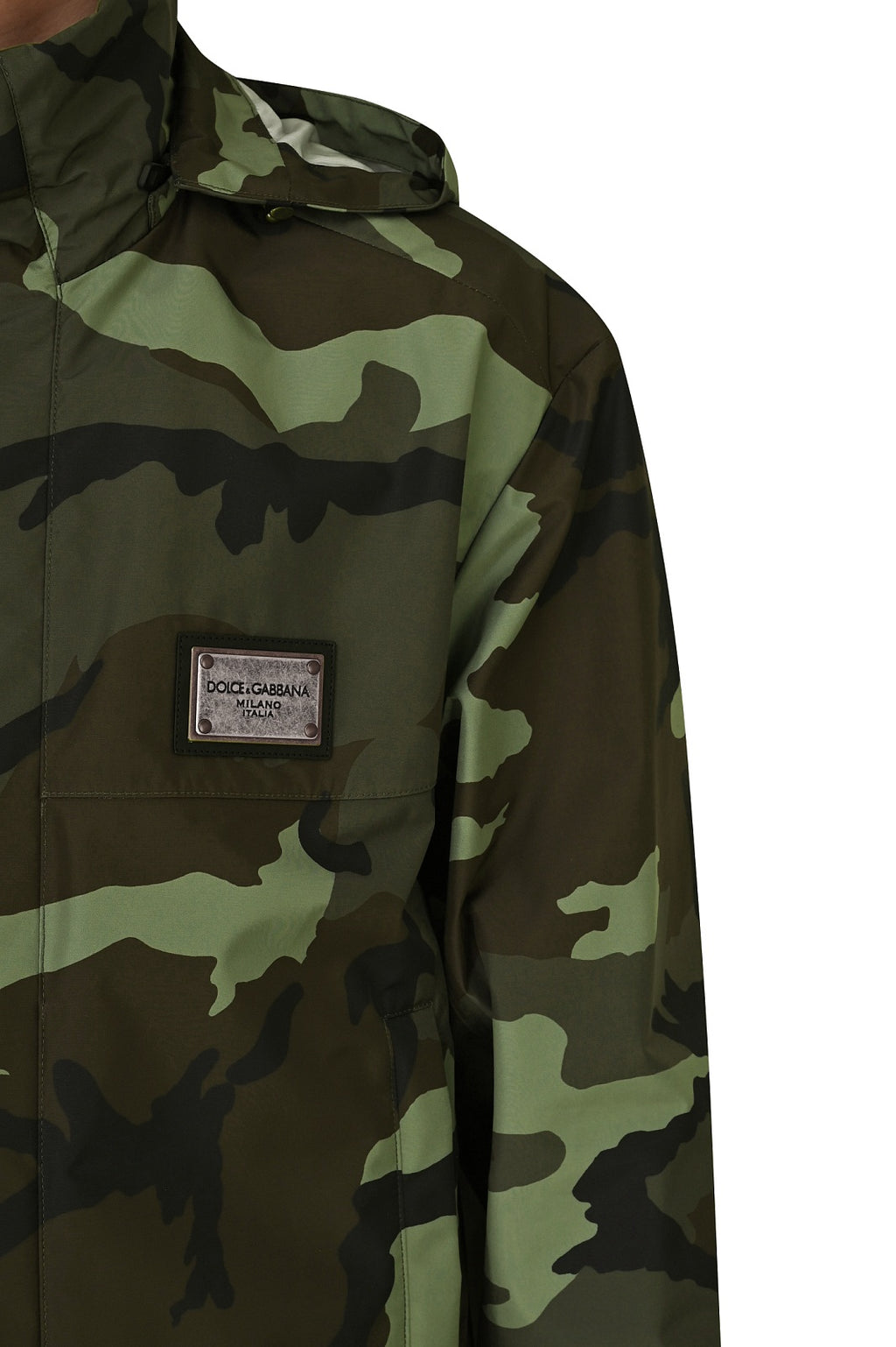 Dolce & Gabbana Men Jacket Rainproof Camouflage