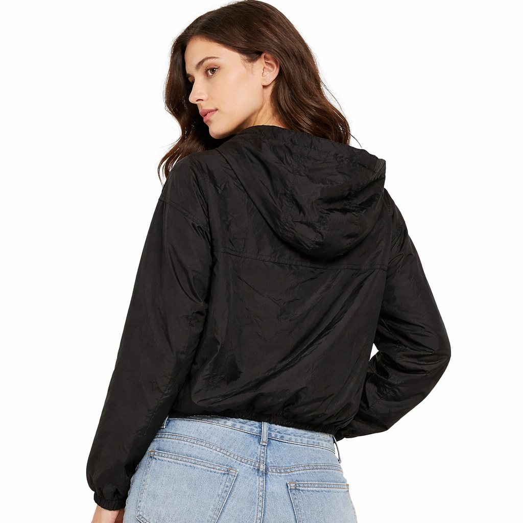 Pharmacy Industry Women Jacket Nylon Hooded Black