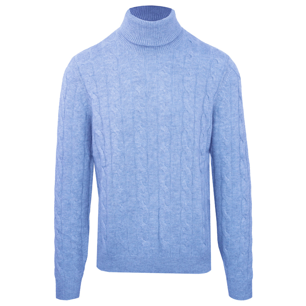 Malo Men Turtleneck Trecce Ice Blue Light Blue