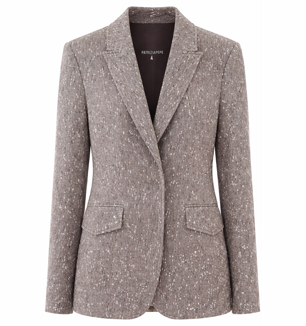 Patrizia Pepe Women Jacket Pepper Black White Grey